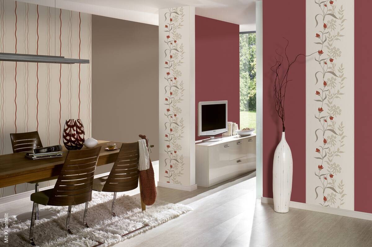 Livingwalls Vliestapete Best of Vlies Floral creme B/L: ca. 53x1005 cm