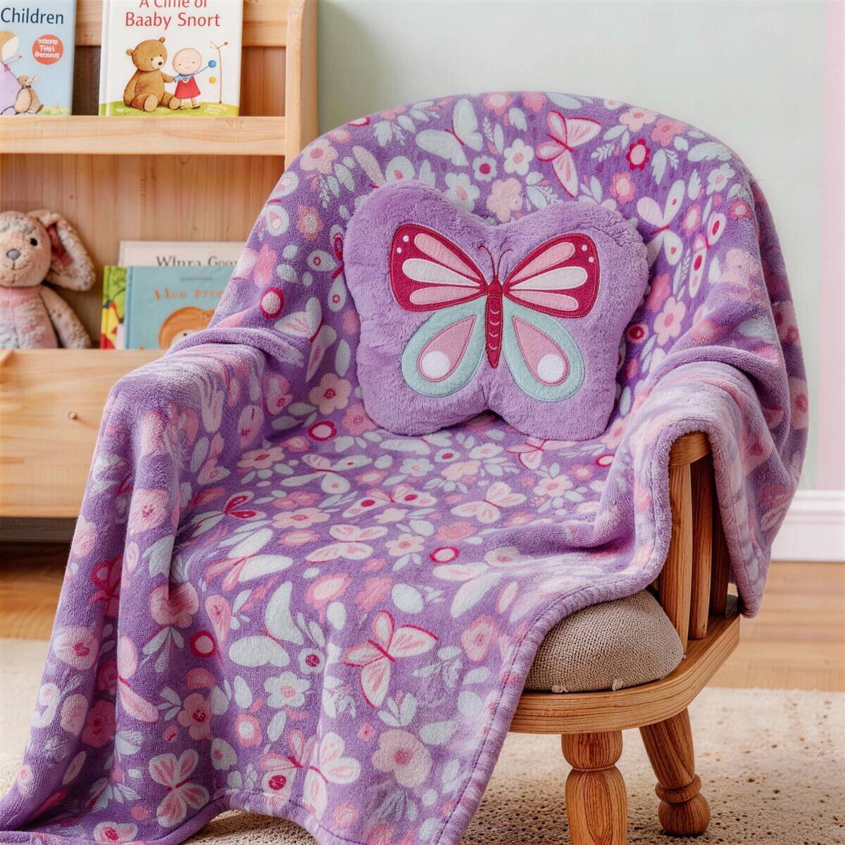 Set bestehend aus Kissen und Kuscheldecke