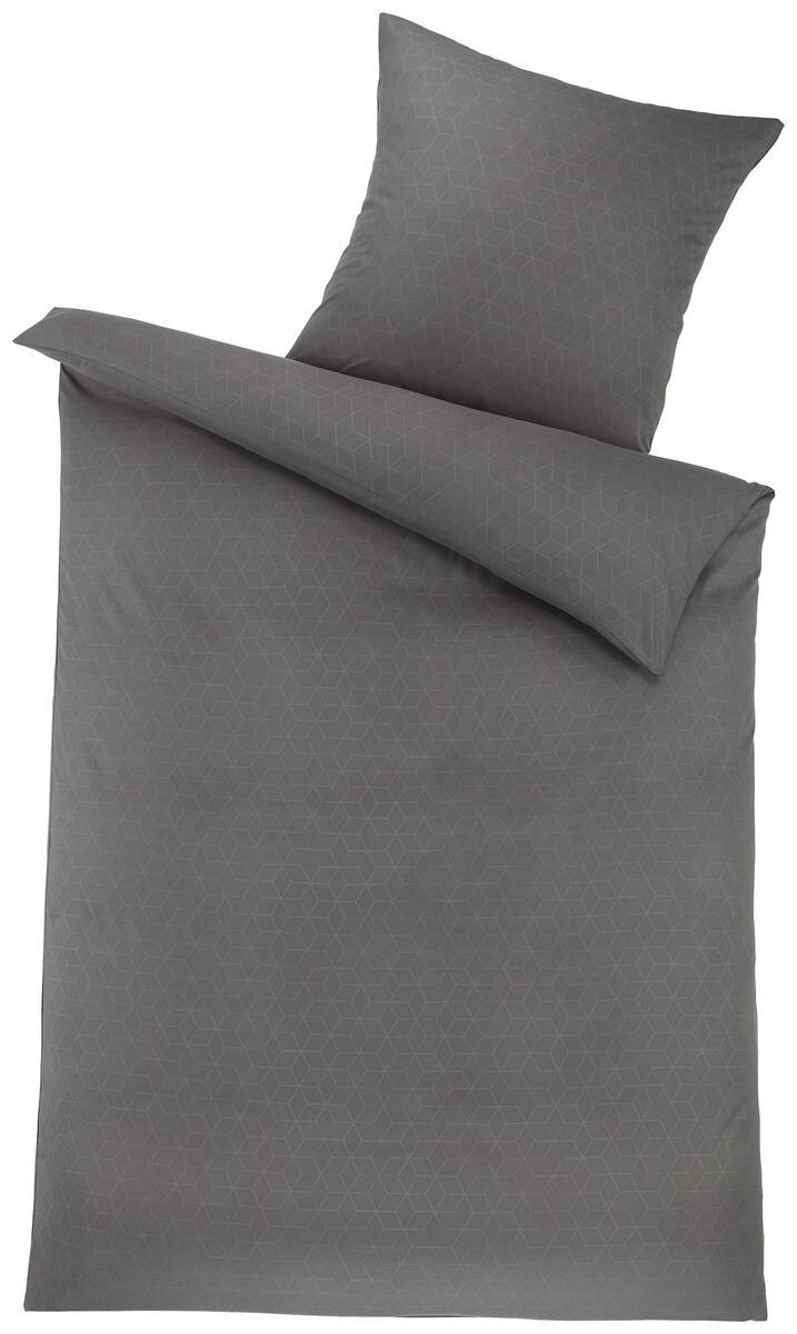 Microfaser Bettwäsche grau 100% Polyester B/L: ca. 135x200 cm