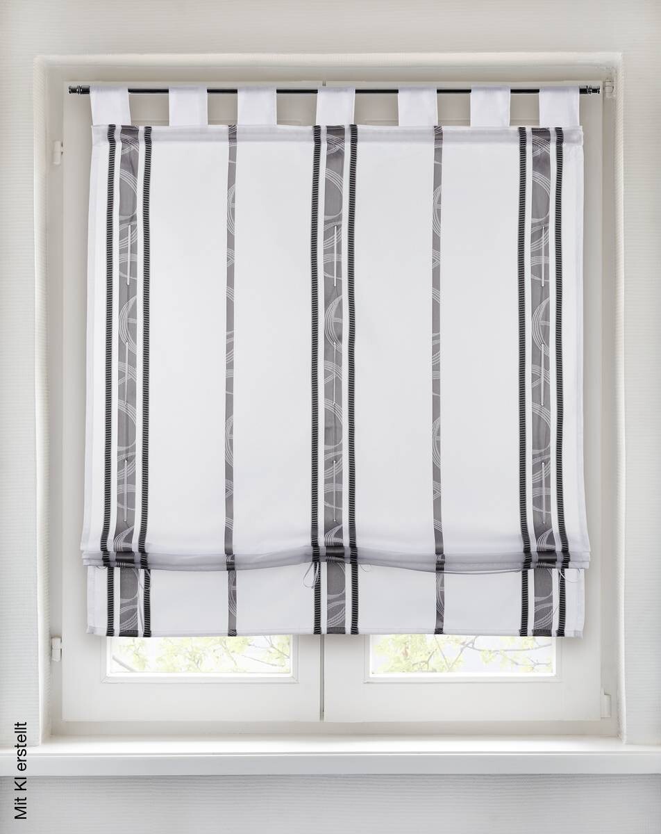 POCOline Bändchenrollo Klara grau B/L: ca. 60x140 cm