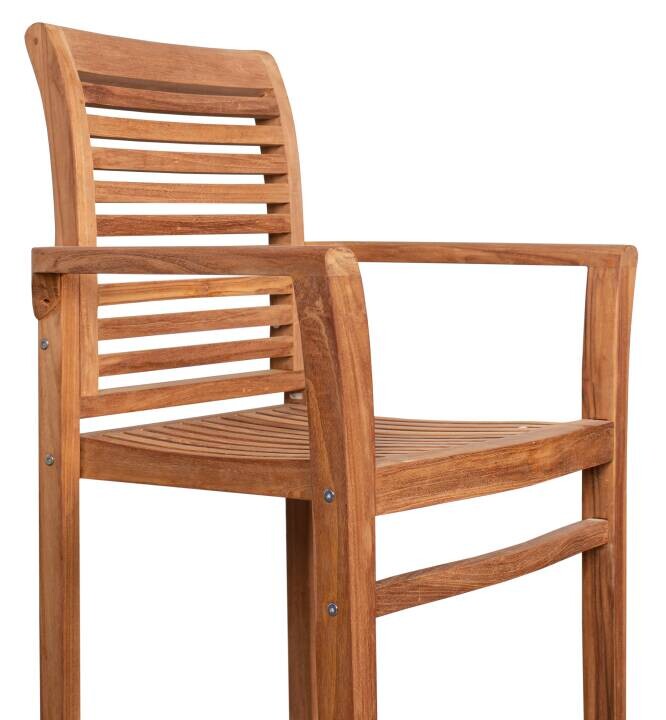 deVries Stapelsessel teak Teakholz B/H/L: ca. 52x92x63 cm