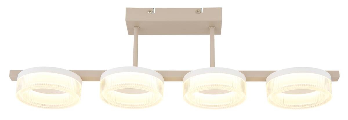 GLOBO Deckenleuchte sand transparent weiß Metall Kunststoff B/H/L: ca. 13x19,5x67 cm 1 Brennstellen