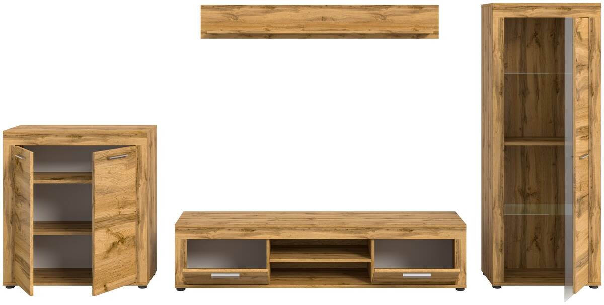 Wohnwand Jam Eiche Wotan Nachbildung B/H/T: ca. 330x159x35 cm