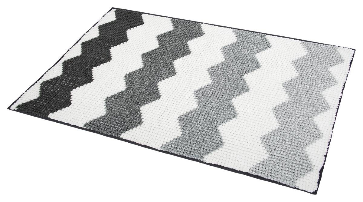 Badematte weiß 100% Polyester B/L: ca. 60x90 cm