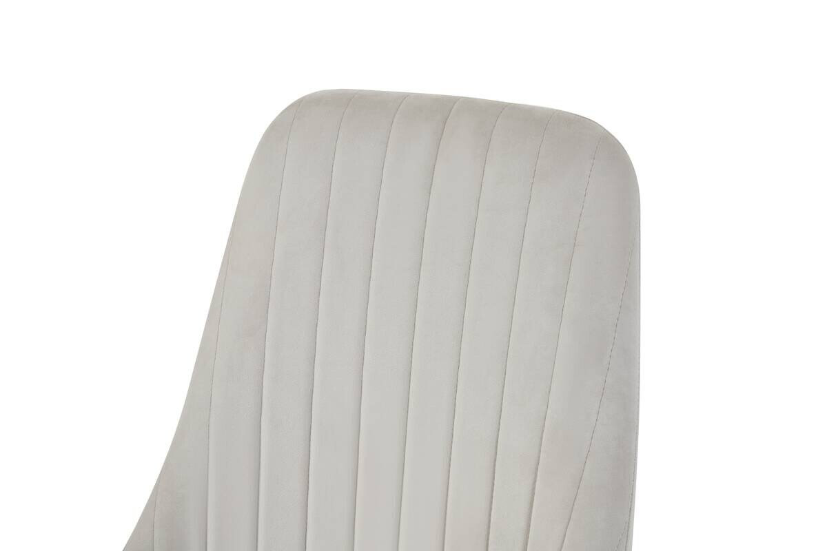 Stuhl CLAUDIA, 2er Set creme Samt B/H/T: ca. 44x88x58 cm