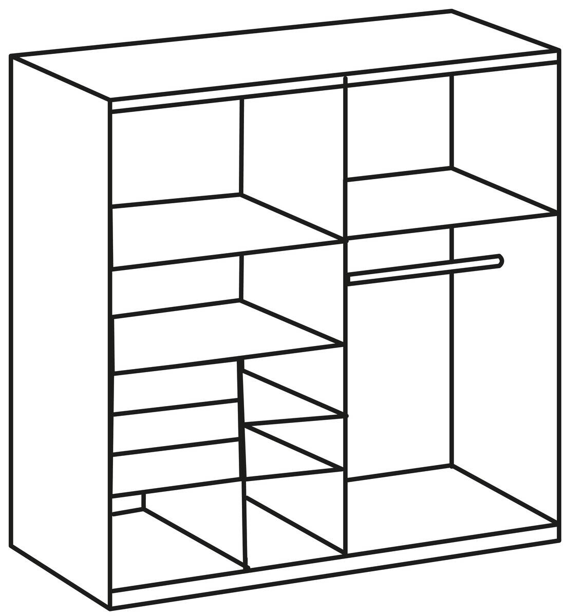 Schwebetürenschrank Tilburg Sahara grau B/H/T: ca. 225x208x64 cm