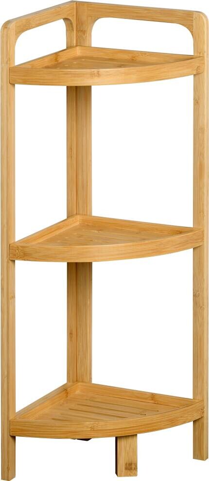 Eckregal natur Bambus B/H/L: ca. 23x70x23 cm