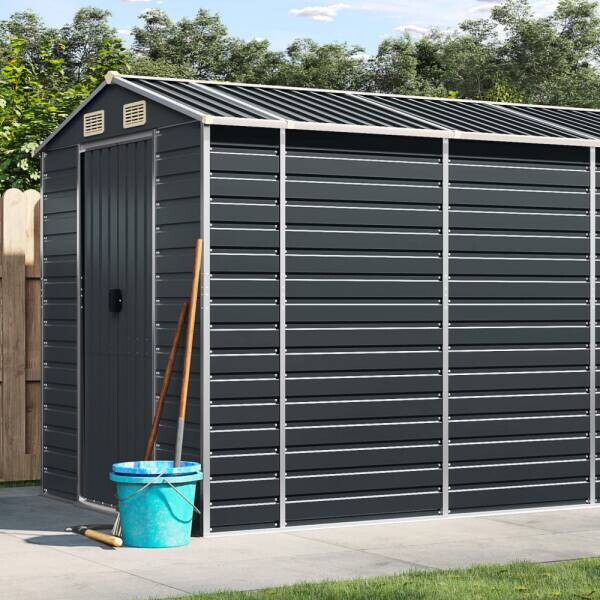 vidaXL Gartenhaus anthrazit B/H/T: ca. 191x198x470 cm