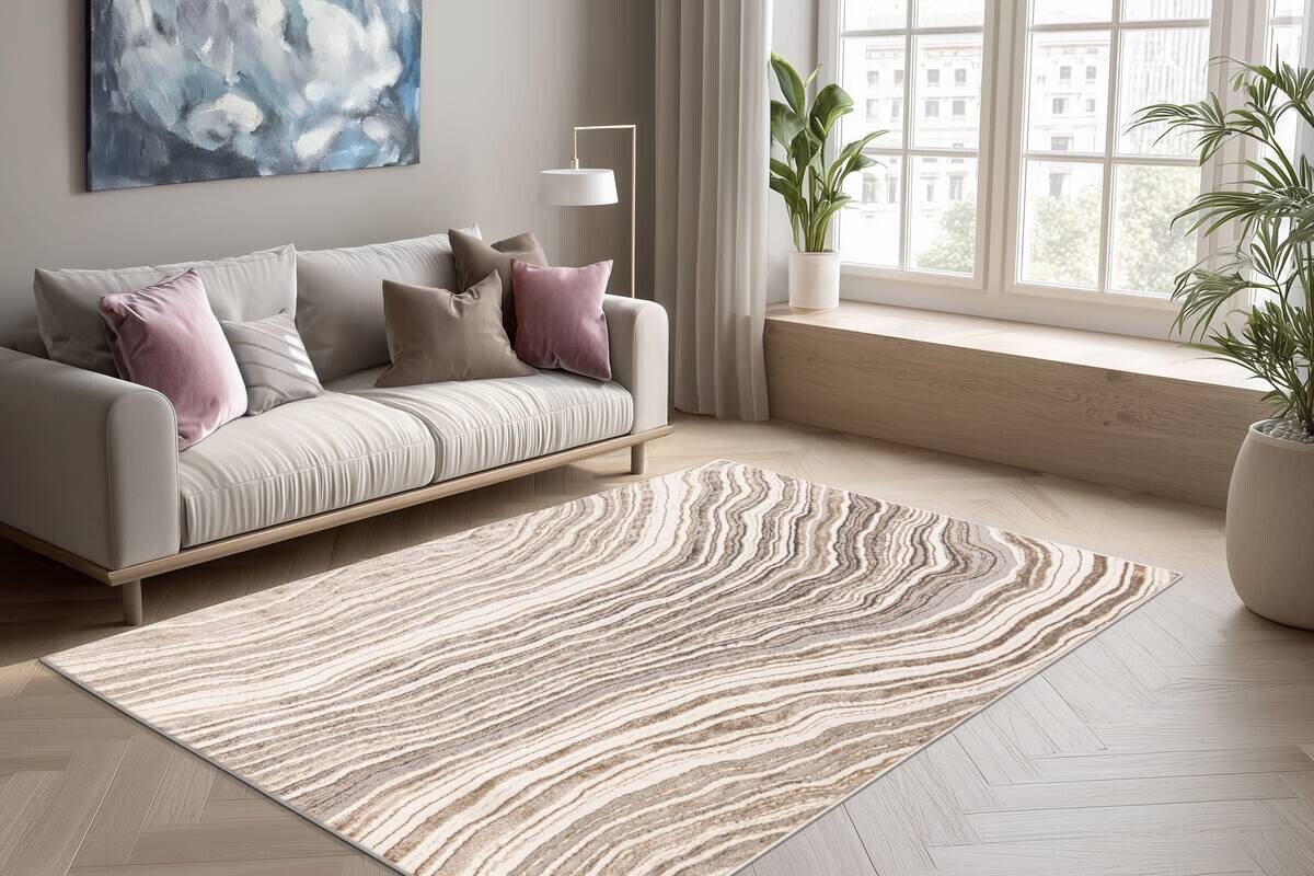 Kayoom Teppich Chalk 225 silber B/L: ca. 120x170 cm