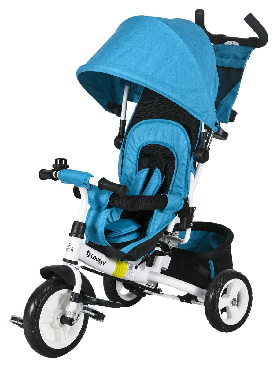 HOMCOM Kinderdreirad hellblau B/H/L: ca. 49x102x102 cm