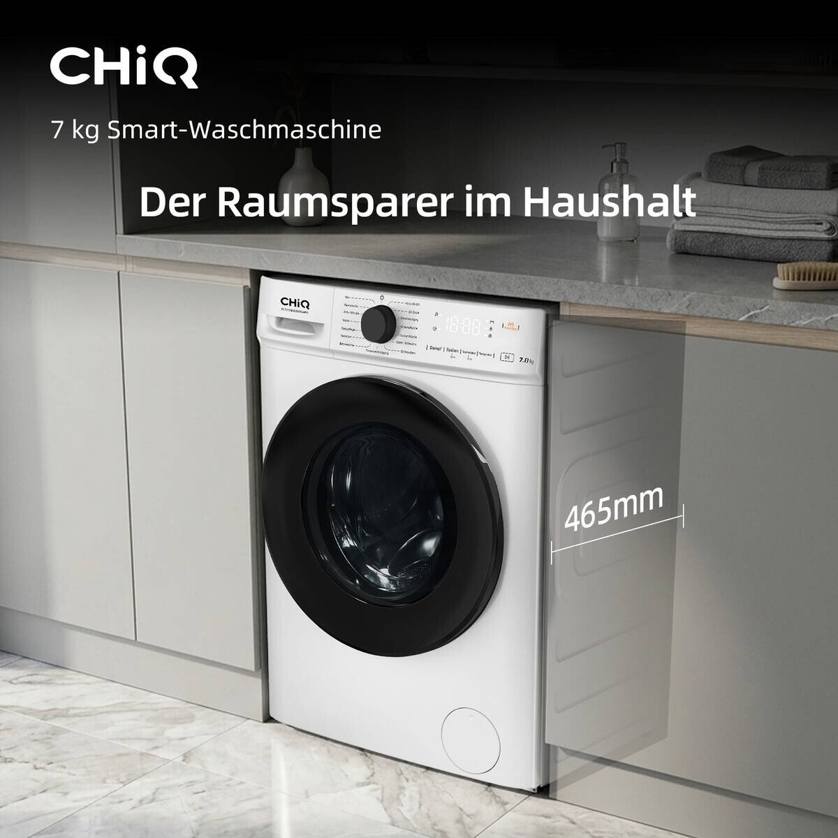 CHiQ Waschmaschine FL70121M3XWGAPO weiß B/H/T: ca. 60x84,7x46,5 cm ca. 7 kg