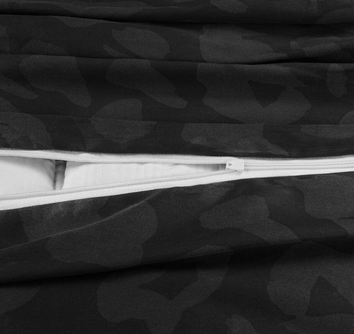 Baumwoll Bettwäsche Satin grau Baumwolle B/L: ca. 135x200 cm
