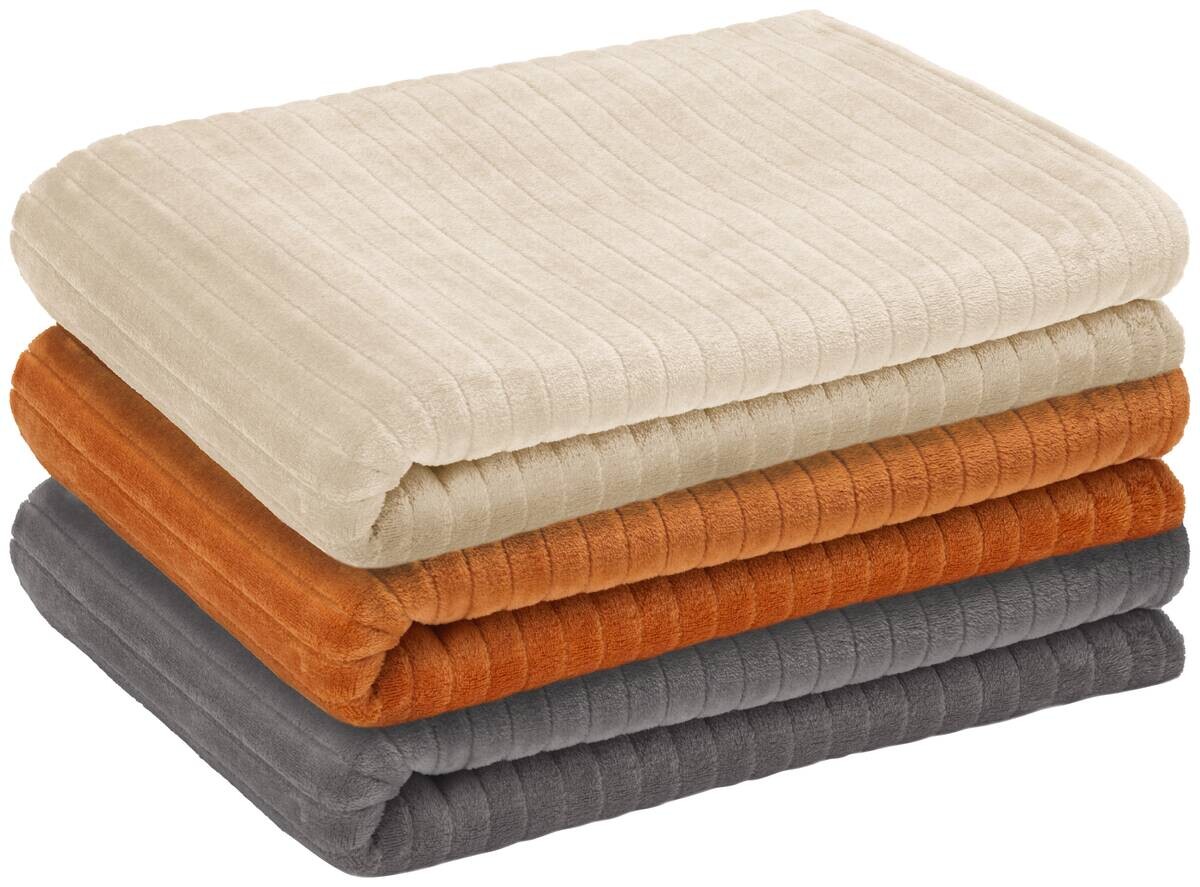 Flanelldecke terra Polyester B/L: ca. 140x190 cm
