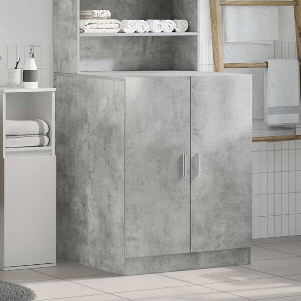 vidaXL Waschmaschinenschrank Beton B/H/T: ca. 70,5x91,5x71,5 cm