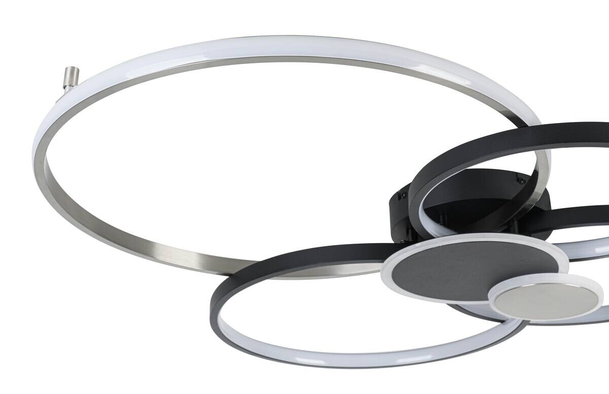 Nolo LED-Deckenleuchte Big schwarz Aluminium B/H/L: ca. 64x11x80 cm