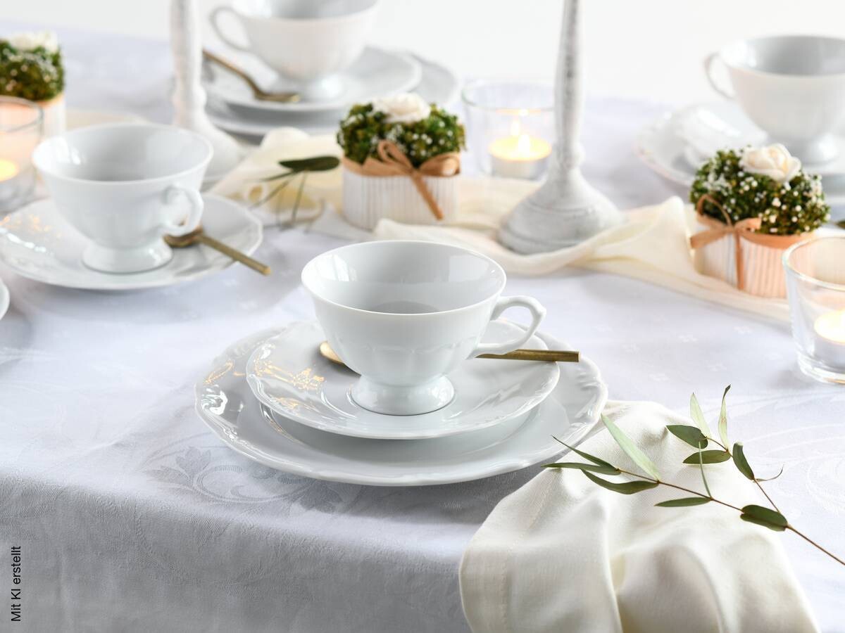 CreaTable Kombiservice Maria Theresia weiß Porzellan 30 tlg.