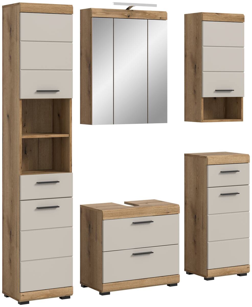 Badezimmer-Set Scout Evoke Oak Nachbildung Kaschmirgrau Nachbildung B/H/T: ca. 164x191x34 cm