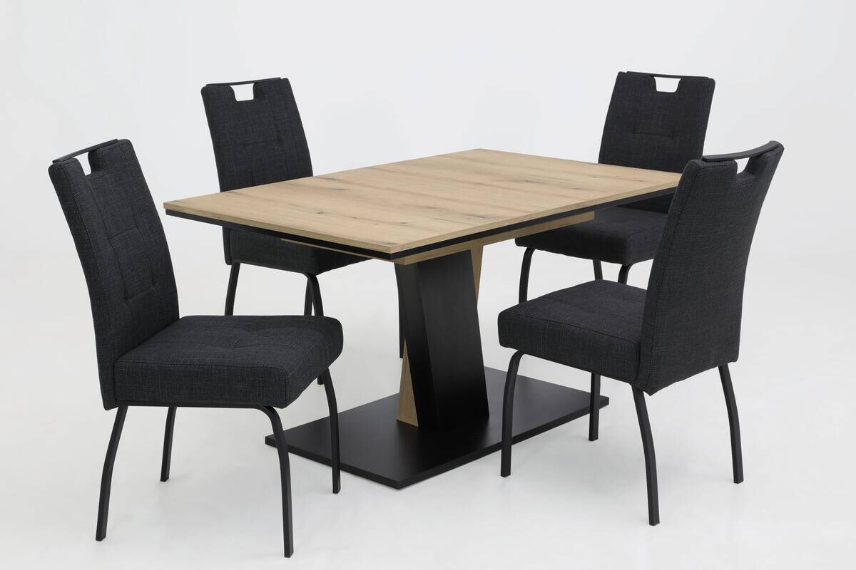 Essgruppe Ebro schwarz Holzwerkstoff B/H/T: ca. 180x76x90 cm