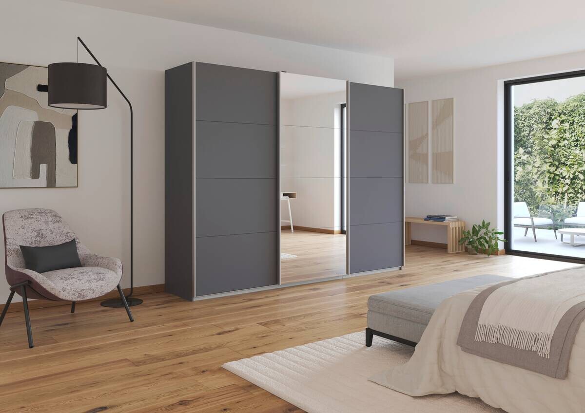 Kleiderschrank Kulmbach grau B/H/T: ca. 271x210x62 cm