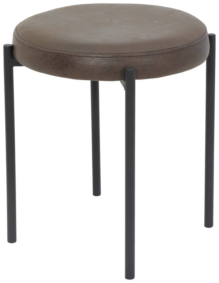 Hocker Sammy braun Microfaser H/D: ca. 46x38 cm