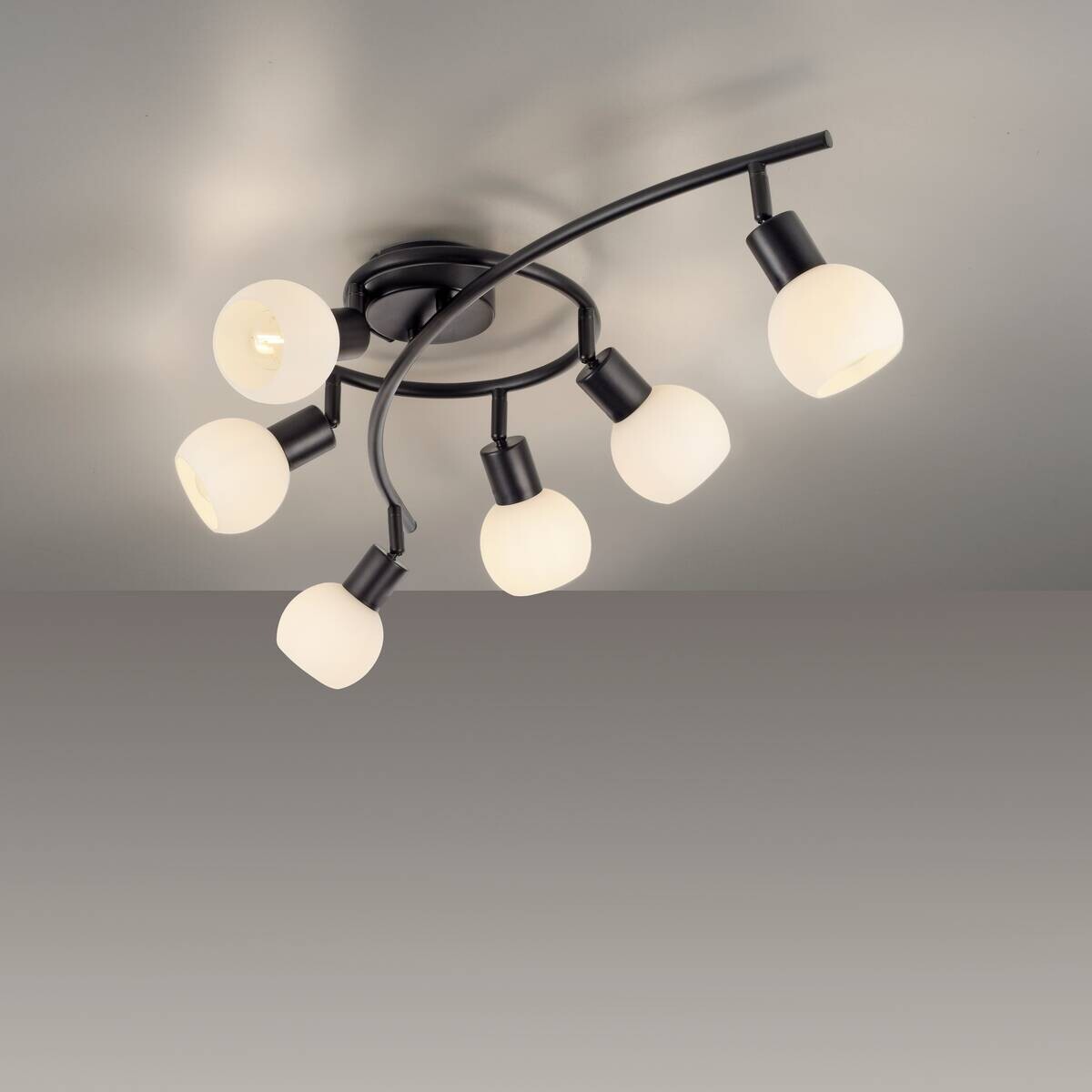 Just Light Spot 4flg. schwarz B/H/L: ca. 27x22x85 cm E14 4 Brennstellen