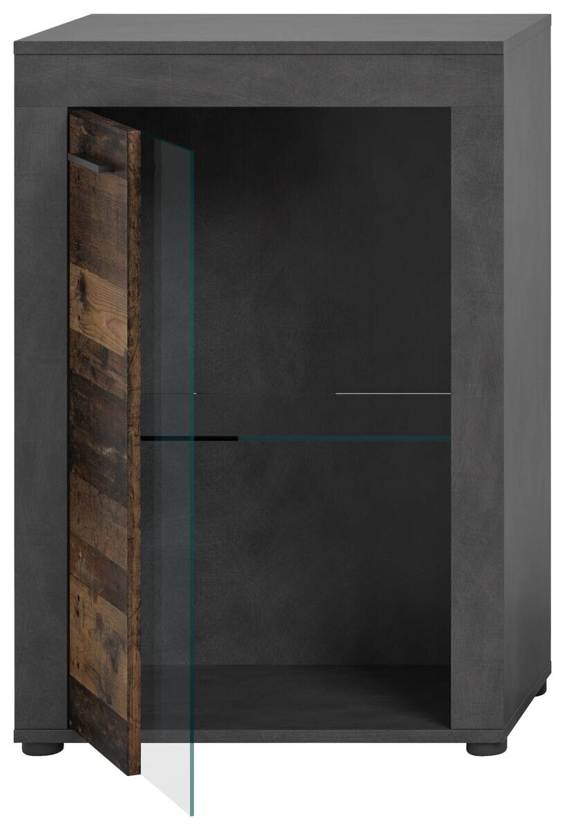 Vitrine Jam Matera Nachbildung Old Wood Nachbildung B/H/T: ca. 86x60x35 cm