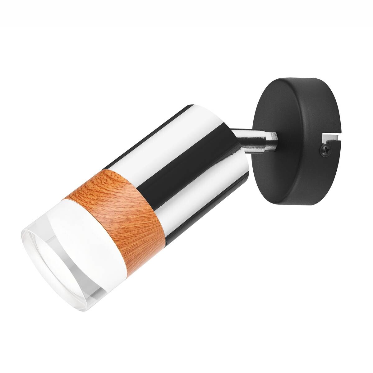 Lamkur Deckenleuchte Chrom Stahl Glas B/H/L: ca. 8x19x8 cm 1 Brennstellen