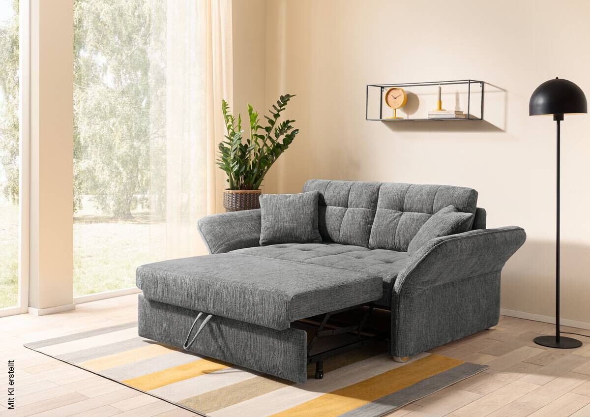 Schlafsofa grau Polyester B/H/T: ca. 191x84x105 cm
