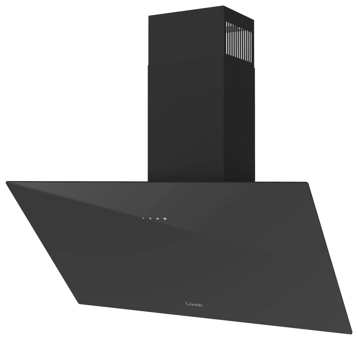 INTERPLAN Dunstabzugshaube Neva Black schwarz B/H/T: ca. 80x99x33 cm