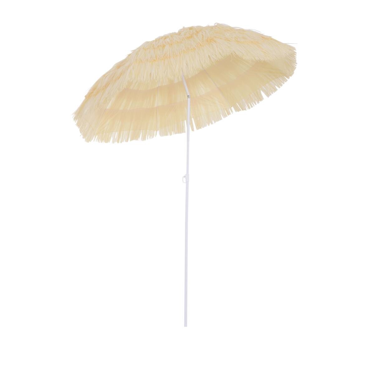 Outsunny Hawaiischirm beige Stahl H/D: ca. 190x160 cm