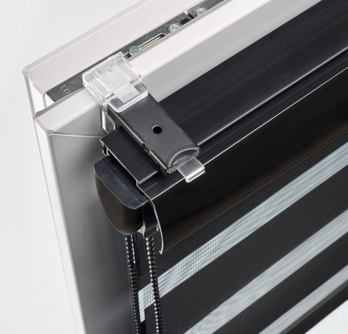 Boviva Doppelrollo mit Blende Black schwarz B/L: ca. 80x160 cm
