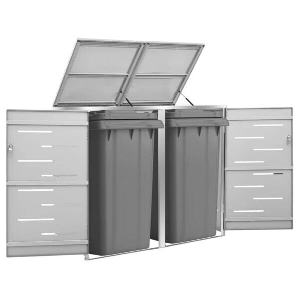 vidaXL Mülltonnenbox grau