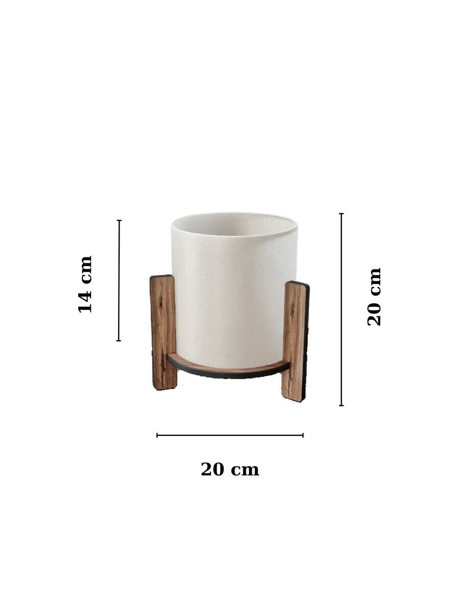 Opviq Tischleuchte braun MDF B/H/T/L/D: ca. 14x20x14x14x14 cm E27 1 Brennstellen