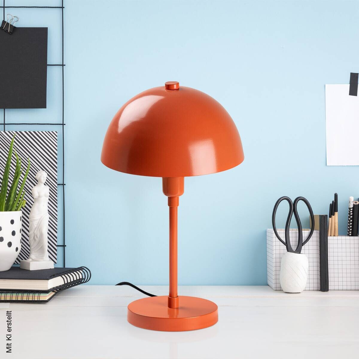 Opviq Tischleuchte orange B/H/T: ca. 20x35x20 cm E14 1 Brennstellen
