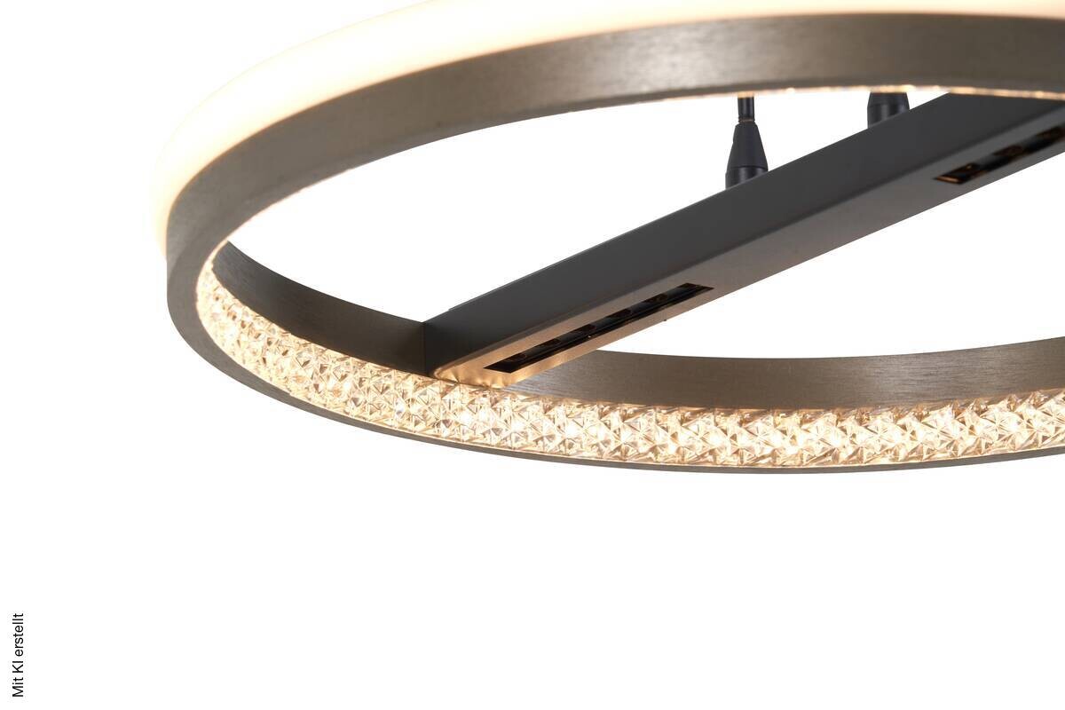 POCOline LED-Pendelleuchte Liah schwarz Metall Acryl H/D: ca. 120x40 cm