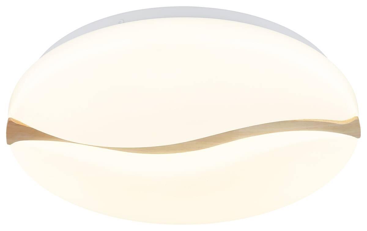 GLOBO LED-Deckenleuchte weiß Opal Metall Kunststoff H/D: ca. 8x39 cm 1 Brennstellen