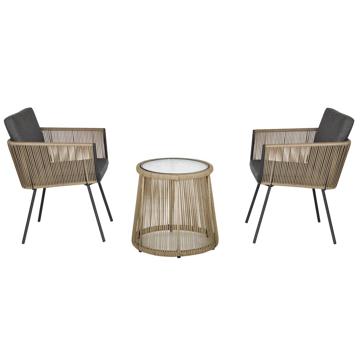 Outsunny Sitzgruppe grau Polyester B/H/L: ca. 60x60x67 cm
