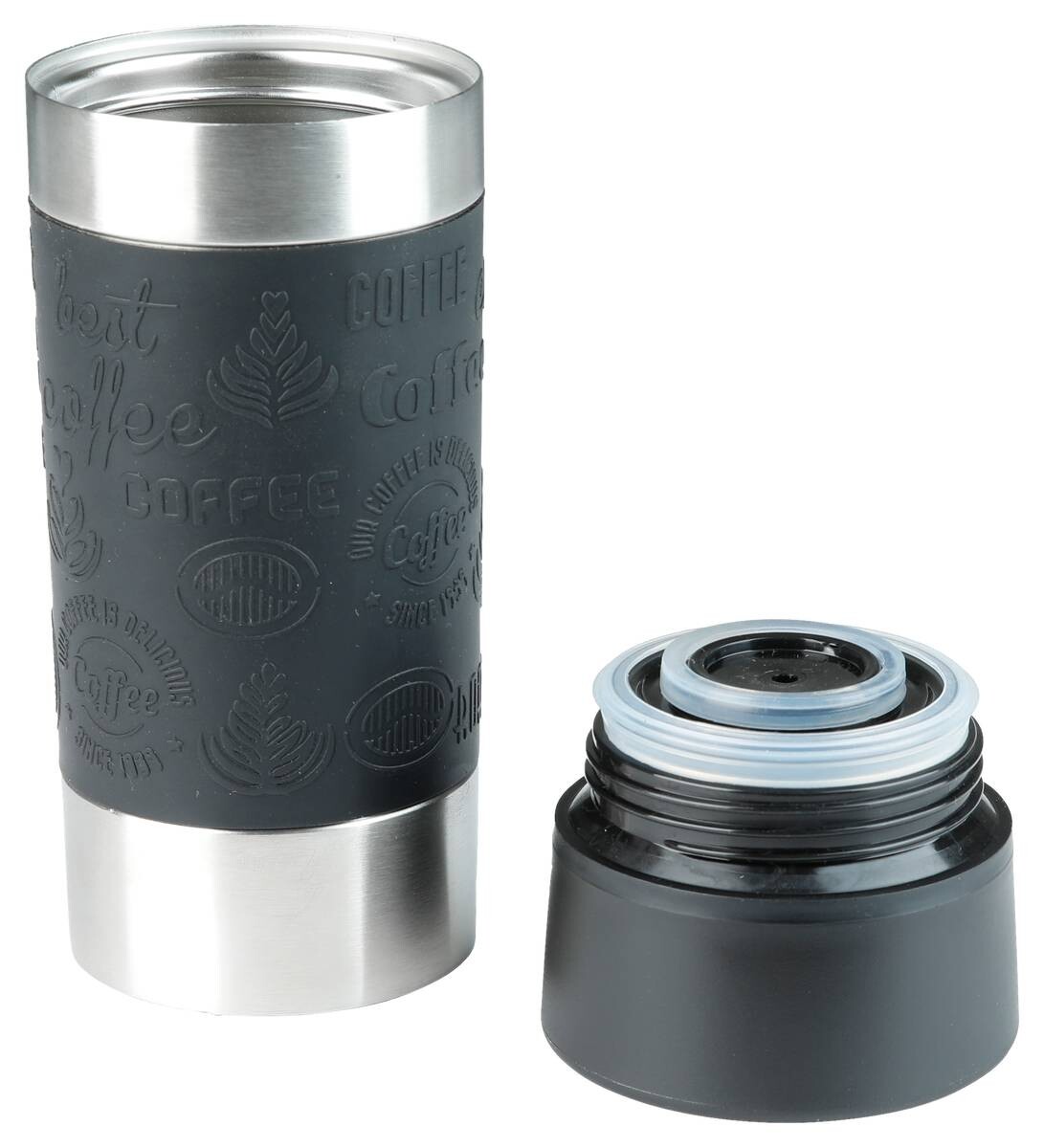 Isolierbecher schwarz Edelstahl H: ca. 19,2 cm