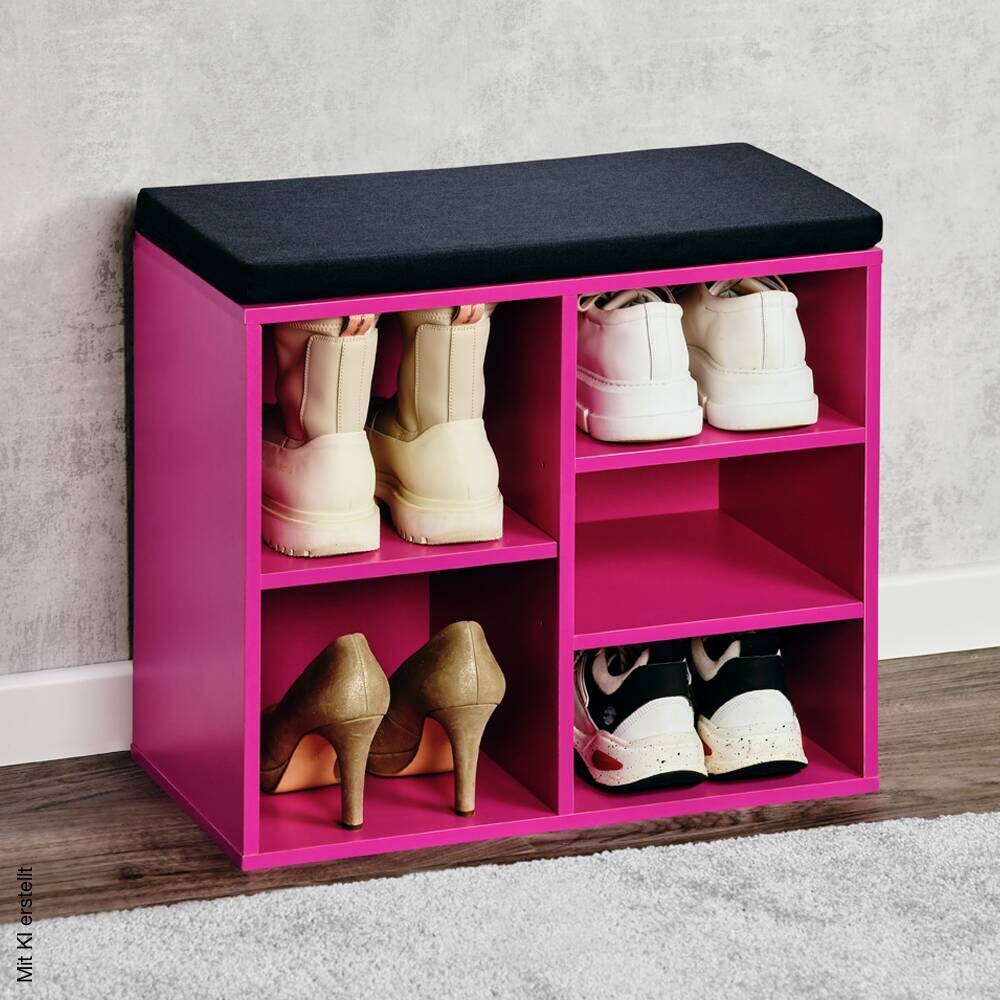 Kesper Schuhregal pink Spanplatte B/H/T: ca. 51,5x48x29,5 cm