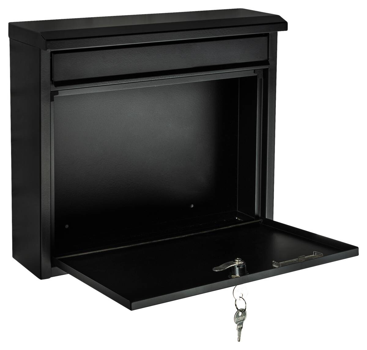 HI Briefkasten schwarz B/H/T: ca. 36x32x12 cm