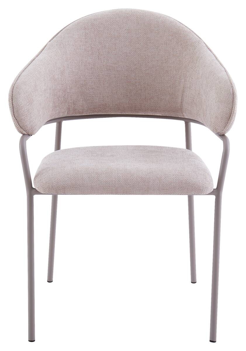 Stuhl CURVE, 2er-Set taupe Stoff B/H/T: ca. 60x86x58 cm