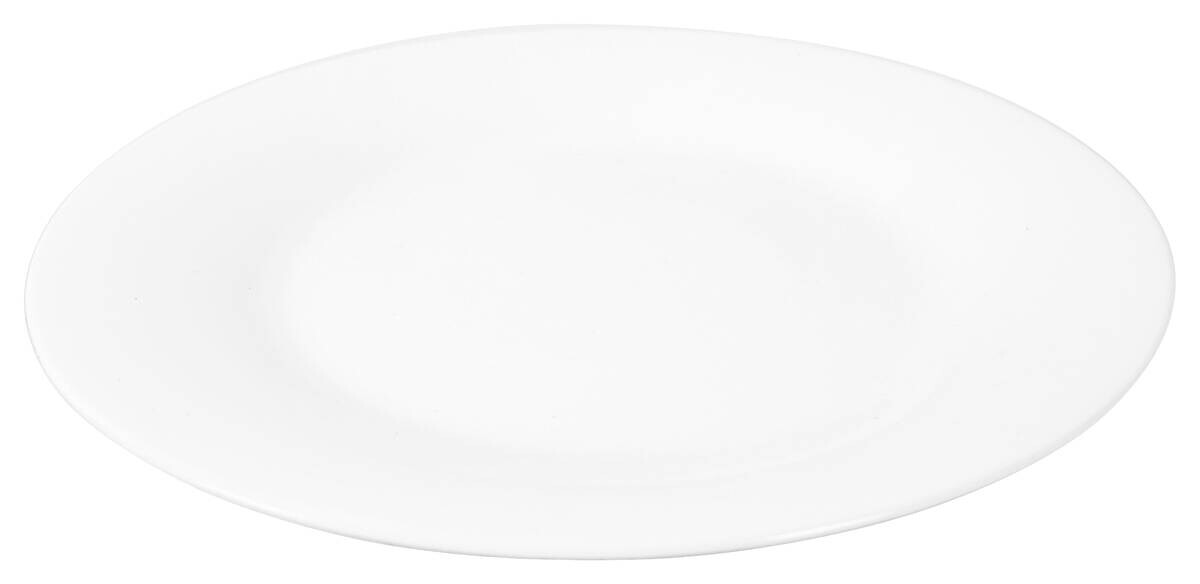 Dessertteller weiß Opal-Hartglas