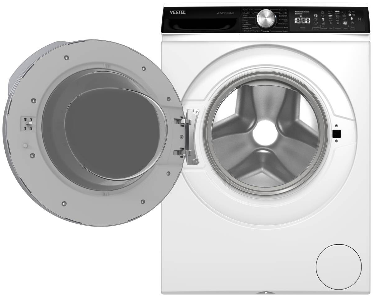 VESTEL Waschmaschine VG-WFWT3863WA weiß B/H/T: ca. 59,7x84,5x55,7 cm ca. 8 kg