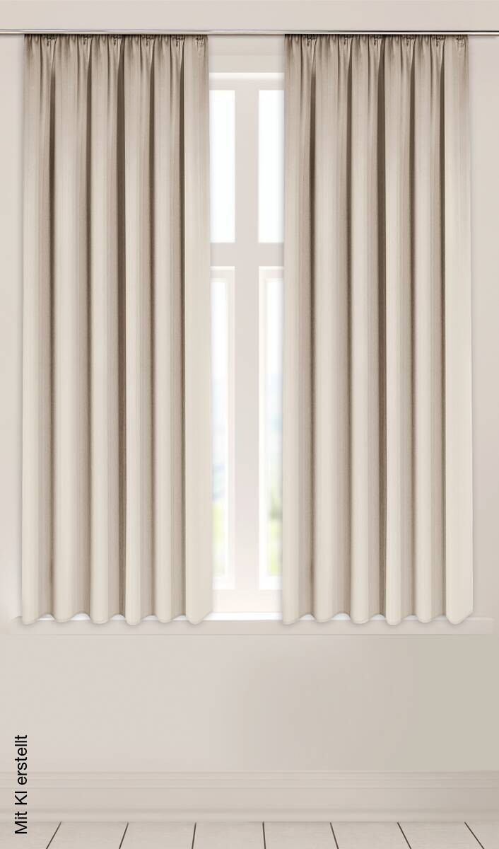 POCOline Verdunklungsvorhang Luna beige B/L: ca. 135x175 cm