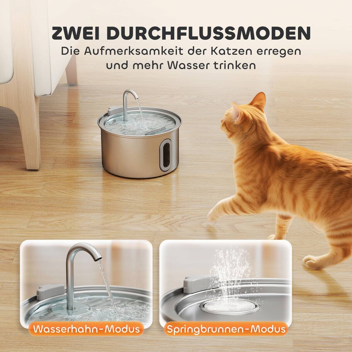 PawHut Katzenbrunnen silber B/H/L: ca. 19,4x18,7x19,4 cm