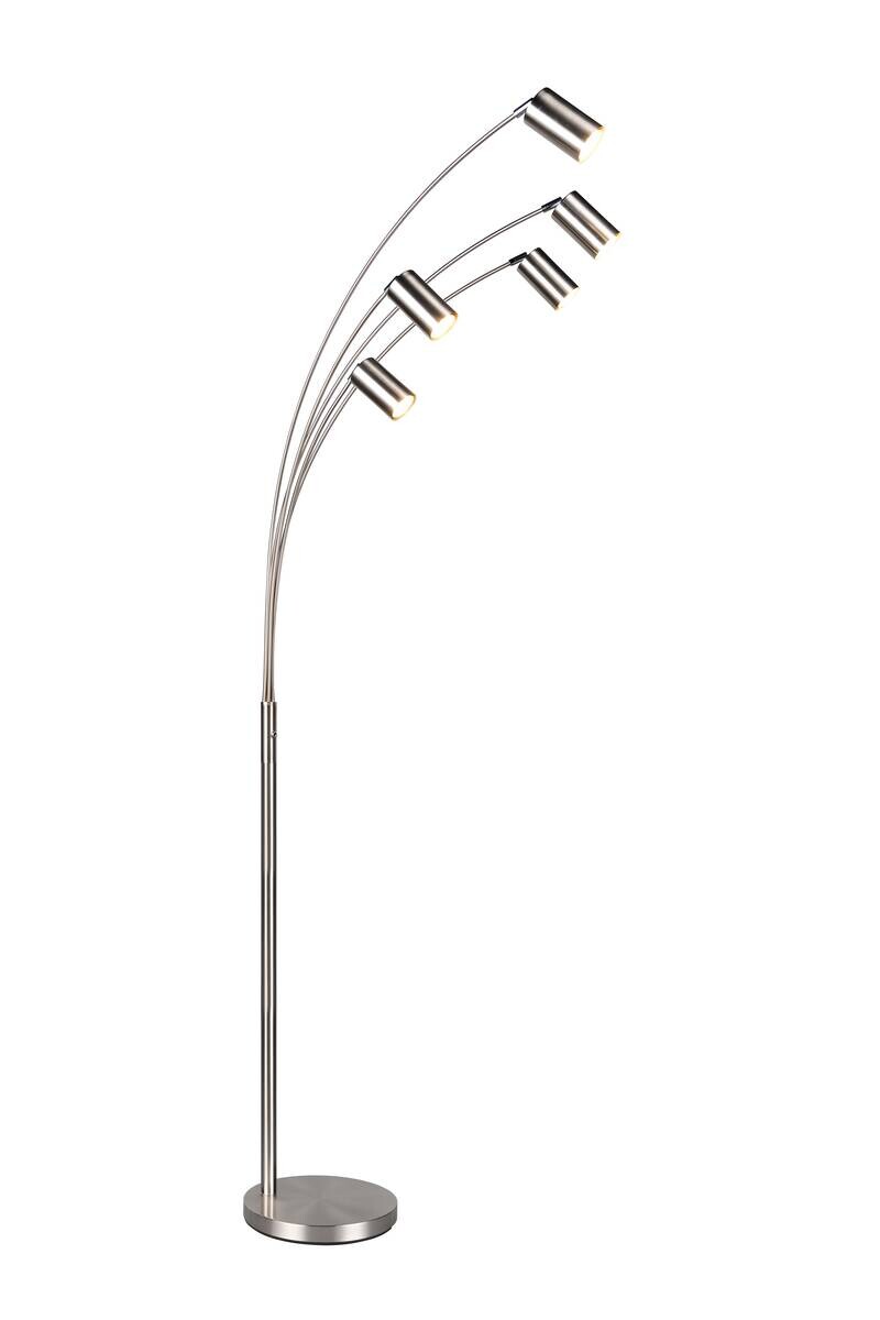 Reality Stehlampe nickel Metall GU10 5 Brennstellen