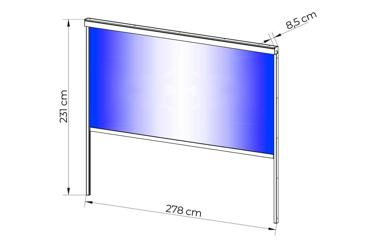 Rollo anthrazit Aluminium B/H/L: ca. 8,5x231,5x278 cm