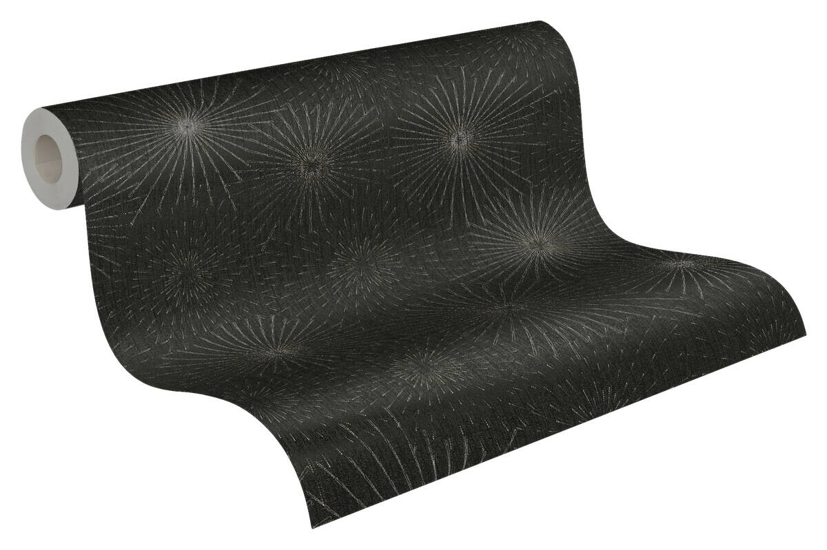 A.S.Creation Vliestapete schwarz silber gold B/H/D: ca. 53x1005x8,2 cm