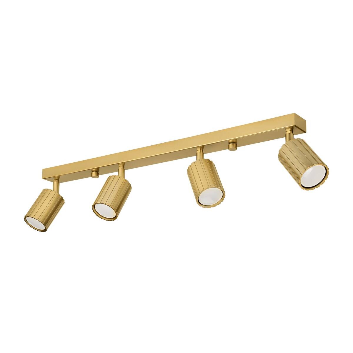 Lamkur Strahler Prisma gold Stahl B/H/L: ca. 6,5x16,5x81 cm 4 Brennstellen