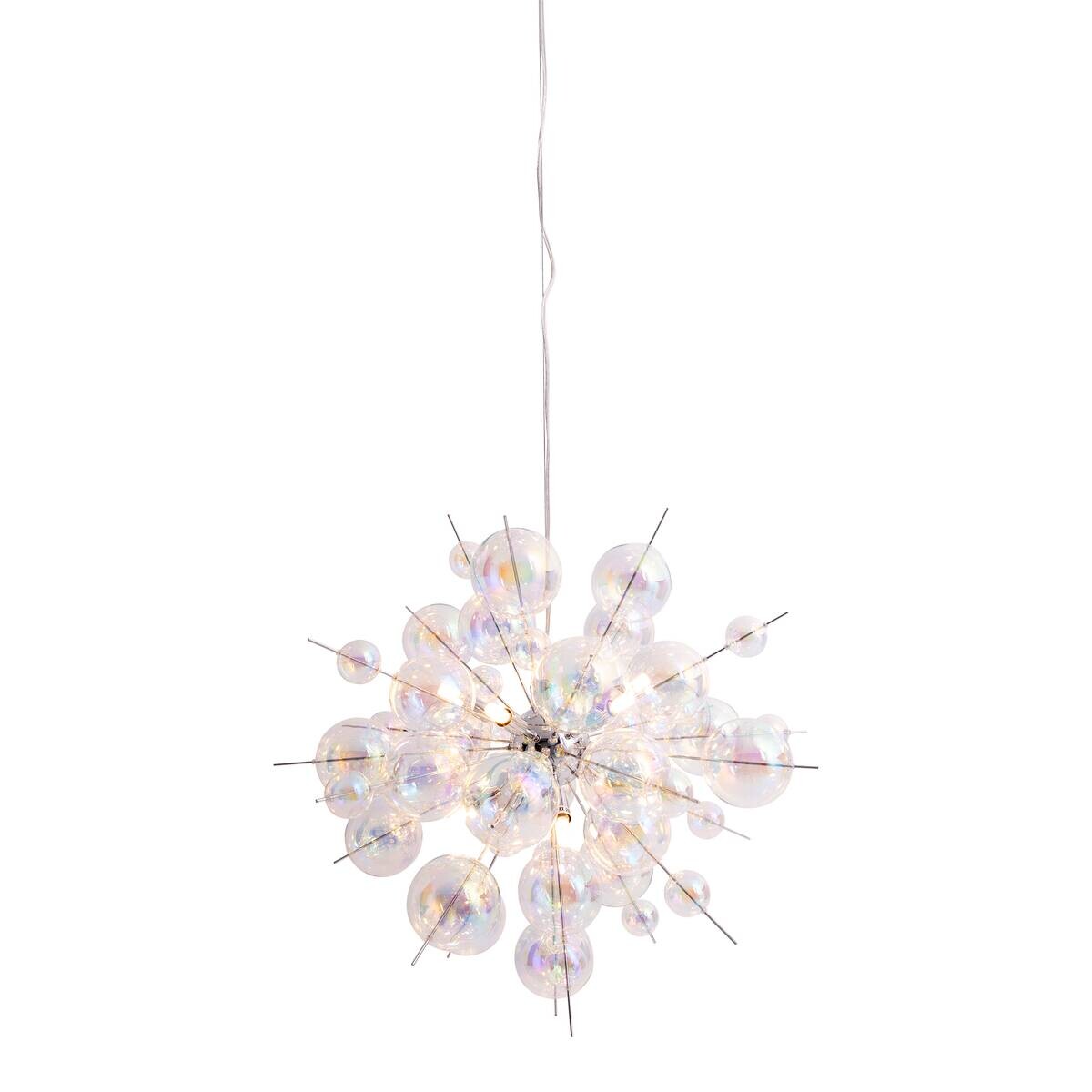 Näve Leuchten Pendelleuchte 7026430 multicolor Glas Metall B/H/T: ca. 65x65x65 cm G9 10 Brennstellen